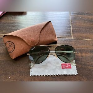 Ray Ban Blaze Aviator RB 3584N 9050/9A Polorized Sunglasses 58mm